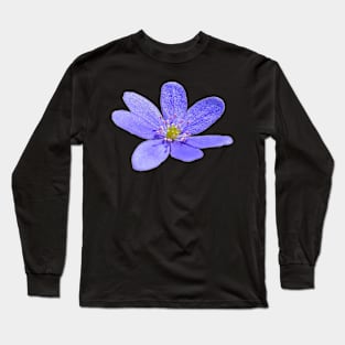 Liverflower Black Background Long Sleeve T-Shirt